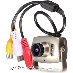 Mrs. Jones Mini CMOS CCTV bewakingscamera 6 LED bedrade nachtzicht digitale videocamera - PAL/NTSC (PAL) - Hoge kwaliteit .