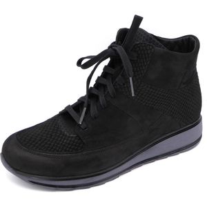 Durea Dames Veterboot - 9684-9165 Zwart - Wijdte H - Maat 8 (42)