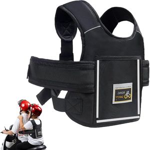 Verstelbare Arnes Motorveiligheidsgordel voor kinderen - Reflecterend - Ademend - Zwart