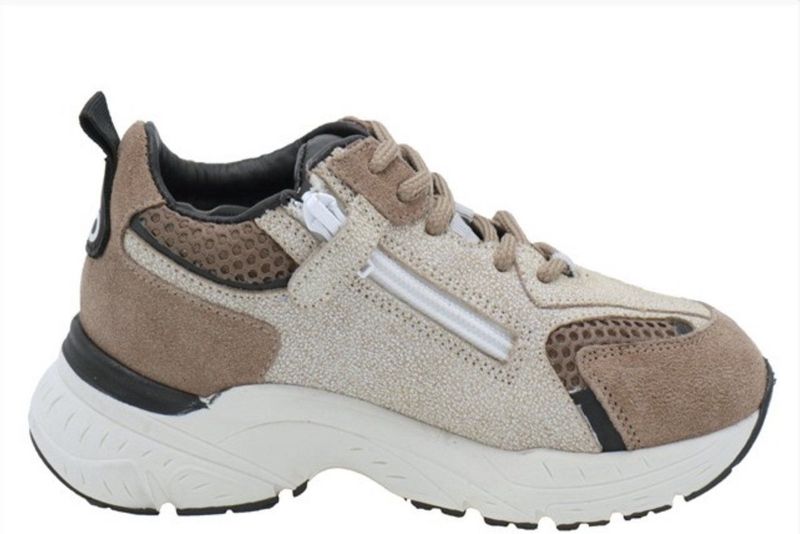 HIP Shoe Style - H1145 - Sneakers - Beige Combi - Suede Leer en Mesh