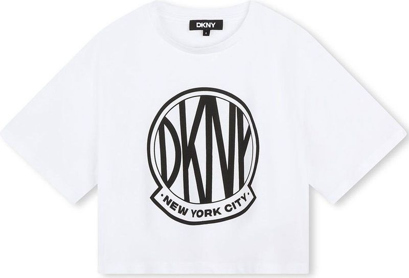 Dkny D60244 T-shirt Met Korte Mouwen Wit 16 Years Meisjes