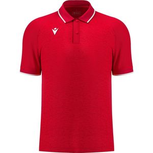 Macron Glory Aulos Polo Heren - Rood / Wit | Maat: L