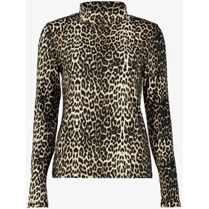 TwoDay dames coltrui met panterprint bruin beige - Maat 3XL