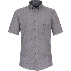 CASA MODA - Sport Casual Fit Overhemd - Blauw met Wit Geruit - Korte Mouw - Strijkvriendelijk