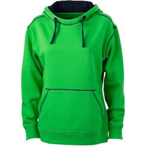 James and Nicholson Vrouwen/dames Lifestyle Hoodie (Groen/Zwaar)