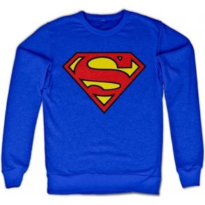 Sweater Superman logo blauw voor heren L