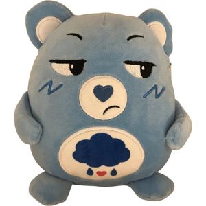Care Bears - Squashy Troetelbeer knuffel - 20 cm - Blauw - Pluche