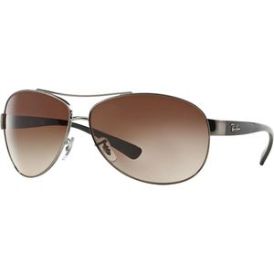 Ray-Ban RB3386 004/13 - zonnebril - Staalgrijs-Zwart / Bruin Gradiënt - 63mm