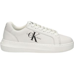Calvin Klein - Maat 41 - Chunky Cupsole Lac Up Dames Lage sneakers - Leren Sneaker - Dames - Wit
