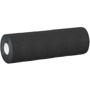Papieren Zelfklevende Nekkragen – Wegwerp op rol – 5 rollen × 100 stuks – Zwart – Luxe hygiënische kapperskragen van flexibel tissuepapier