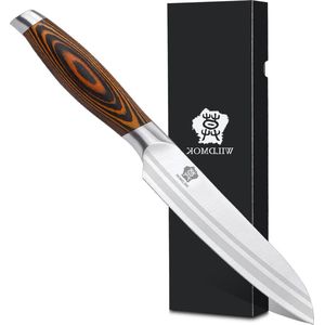 5"" Utility Knife - Sharp Blade for Kitchen Use with Ergonomic Pakkawood Handle