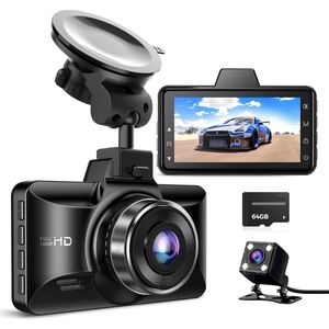 DailySupplies® Dashcam voor Auto - Dualdashcam Voor en Achter - Full HD - Zwart