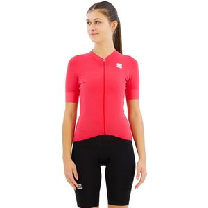 Sportful Monocrom Korte Mouw Wielertrui Rood S Vrouw
