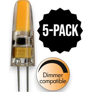 5-Pack | Capsule steeklampje - G4 - 1.4W - Extra Warm Wit - 2700K - Dimbaar