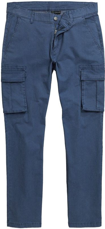 Boston Park - Heren - Boston Park cargobroek Buik-Fit Regular Fit strepen - Jeansblauw - Maat 70