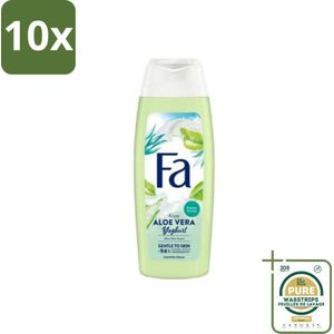 10 x Fa - Douchegel - Yoghurt & Aloe Vera - 250 ml - Grootverpakking - Douchegel Yoghurt Aloe Vera - Yoghurt Douchegel - Aloe Vera Douchegel - Verzorgende Douchegel - Hydraatende Douchegel