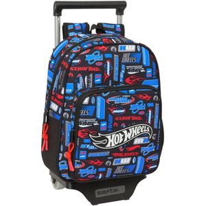 Hot Wheels - Rugzak - Polyester - Zwart - Ruimte voor Fles