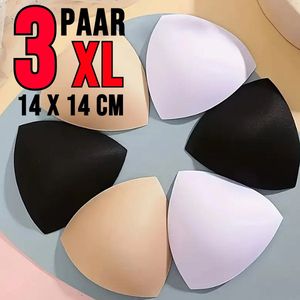 LaGloss® XL Waterproof BH Pads XL – Set van 3 Paar in Wit, Beige, Zwart - Push Up Pads voor Bikini, Badpak & Sportbeha
