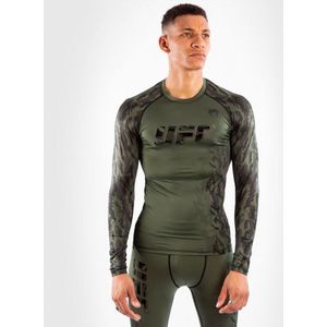 UFC Venum Authentic Fight Week Men's Long Sleeve T-shirt - Khaki groen - M