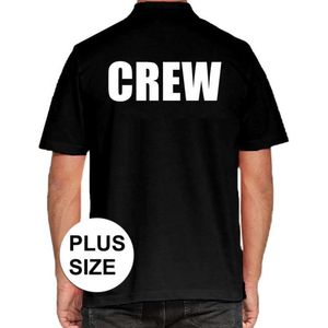 Crew grote maten poloshirt zwart voor heren - teamshirt polo t-shirt XXXXL