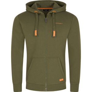 DENIMFY Heren Sweatjack DFLeo regular fit Groen M Volwassenen Hoodie Capuchon Sweatshirt
