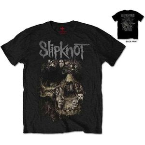 Slipknot - Skull Group Heren T-shirt - S - Zwart