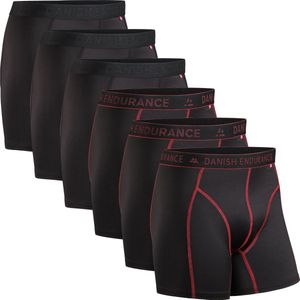 DANISH ENDURANCE Sportonderbroeken Heren - Quick Dry - Sport Boxershorts - 6 pack - Meerkleurig- Maat XXXL