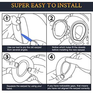 Professionele vervangende oorkussens voor Sennheiser PXC480, PXC550, PXC550-II, MB660 UC, MB660 MC met ruisisolatie