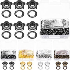 320 STKS 5MM (3/16 inch) Metalen Bloemen Oogjes Grommet Set voor Schoen Oogjes Riem Tassen Scrapbooking