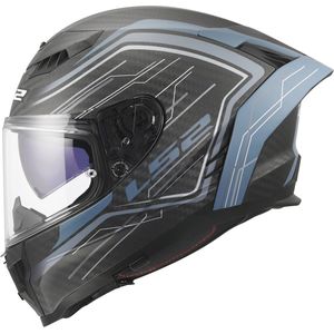 LS2 - FF807 Dragon - Integraalhelm - Mat Blauw Petrol Carbon Zwart
