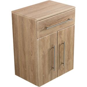 Badkamerkast Britt Eiken - MDF - Breedte 53 cm - Hoogte 72 cm - Diepte 36.7 cm