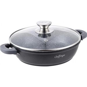 Cheffinger Braadpan Met Deksel 24 Cm Gietaluminium