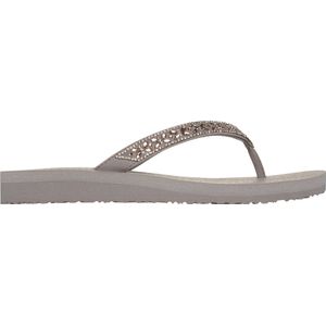 Skechers Meditation - Butterfly Garden Dames Slippers - Taupe - Maat 40