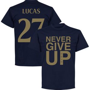 Never Give Up Spurs Lucas 27 T-Shirt - Navy/ Goud - M