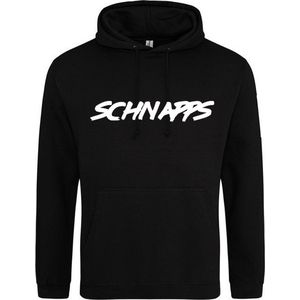 SCHNAPPS Hoodie | Sweater | Capuchon | Trui | Hooded | Print | Zwart | Maat 3XL