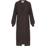 usha - WHITE LABEL - Gebreide Mantel - Donkerbruin - Fashion Look