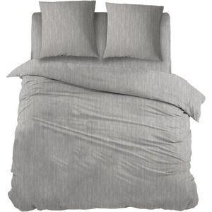 Snoozing Brigitte - Dekbedovertrek - Tweepersoons - 200x200/220 cm - Grey