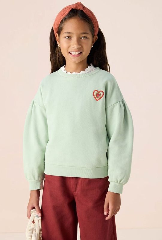 Sissy-Boy - Lichtgroene Sweater - Pofmouwen