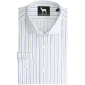 GENTS - Overhemd Blumfontain streep strijkvrij - Katoen - Grijsblauw - Maat XXL/XXL