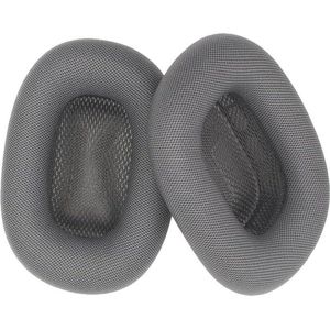 Vervangende Oorkussens met Eiwitleer en Traagschuim voor Airpods Max - Grijs (Space Grey)
