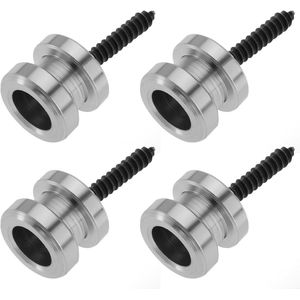 Gitaarriemsloten Quick Release - 2 paar met schroeven - Schaller en Grover - zilver
