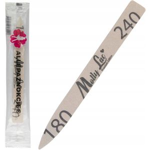 Molly Lac Nagelvijl 180/240 - Professionele Rechte Dubbelzijdige Vijl