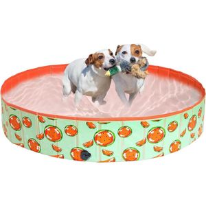Hondenbad Opvouwbaar - 80cm/120cm/160cm Zwembad PVC - Antislip - Buiten Binnen - Watermeloen - Honden Katten hondenbad