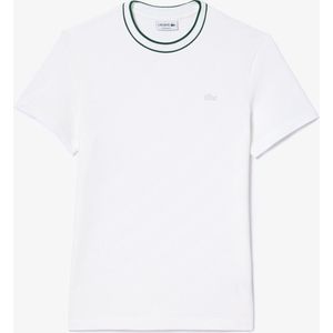 Lacoste T-Shirt Piqué Wit / Groen Heren