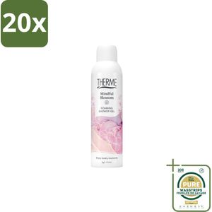 20 x Therme - Shower Foaming Mindful Blossom - Product - Verzorgend - Verfrissend - 200ml - Grootverpakking - Douchegel - Wellness - Geur - Schuim - Bloesem