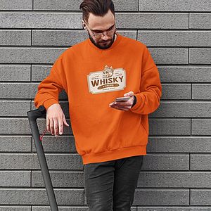 Koningsdag Trui Whisky Koning - MAAT XL - Uniseks Fit - Oranje Feestkleding