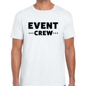 Event crew tekst t-shirt wit heren - evenementen staff / personeel shirt S