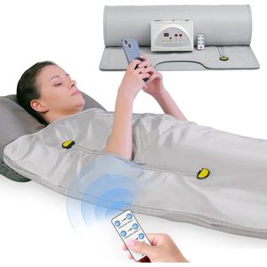 Livista Infrarood Sauna Deken - Elektrische Deken - Warmtedeken - Saunadeken - Infraroodtherapie Met Afstandsbediening - Grijs