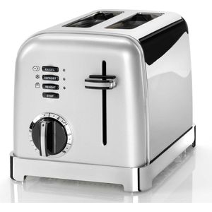 Cuisinart - 2 Slice Toaster Broodrooster - 2 sleuven - Ontdooifunctie - Bagelfunctie - 6 standen - Zilver