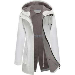 Waterdichte winterjas dames met capuchon en fleece voering